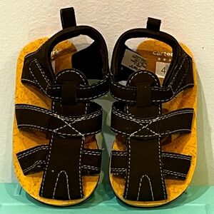 Carter’s Boy Size 4 Infant Brown Lightweight Fisherman Sandals